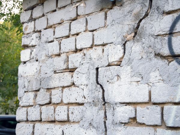Cracked Brick Wall Repair in Fuquay Varina